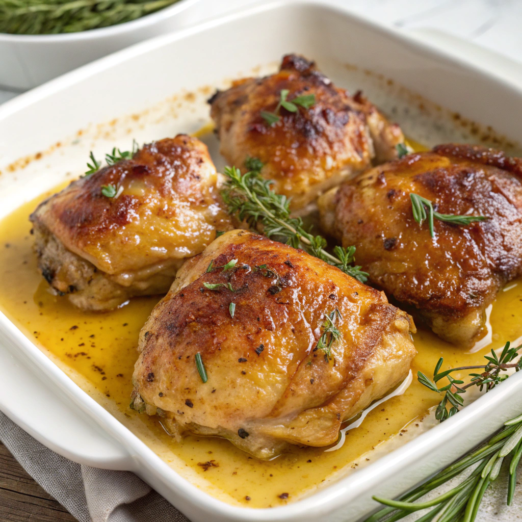 Cuisses de Poulet au Four Miel et Moutarde