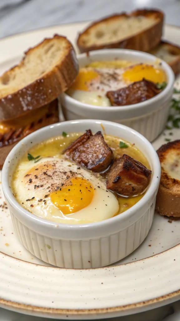  œufs cocotte foie gras 