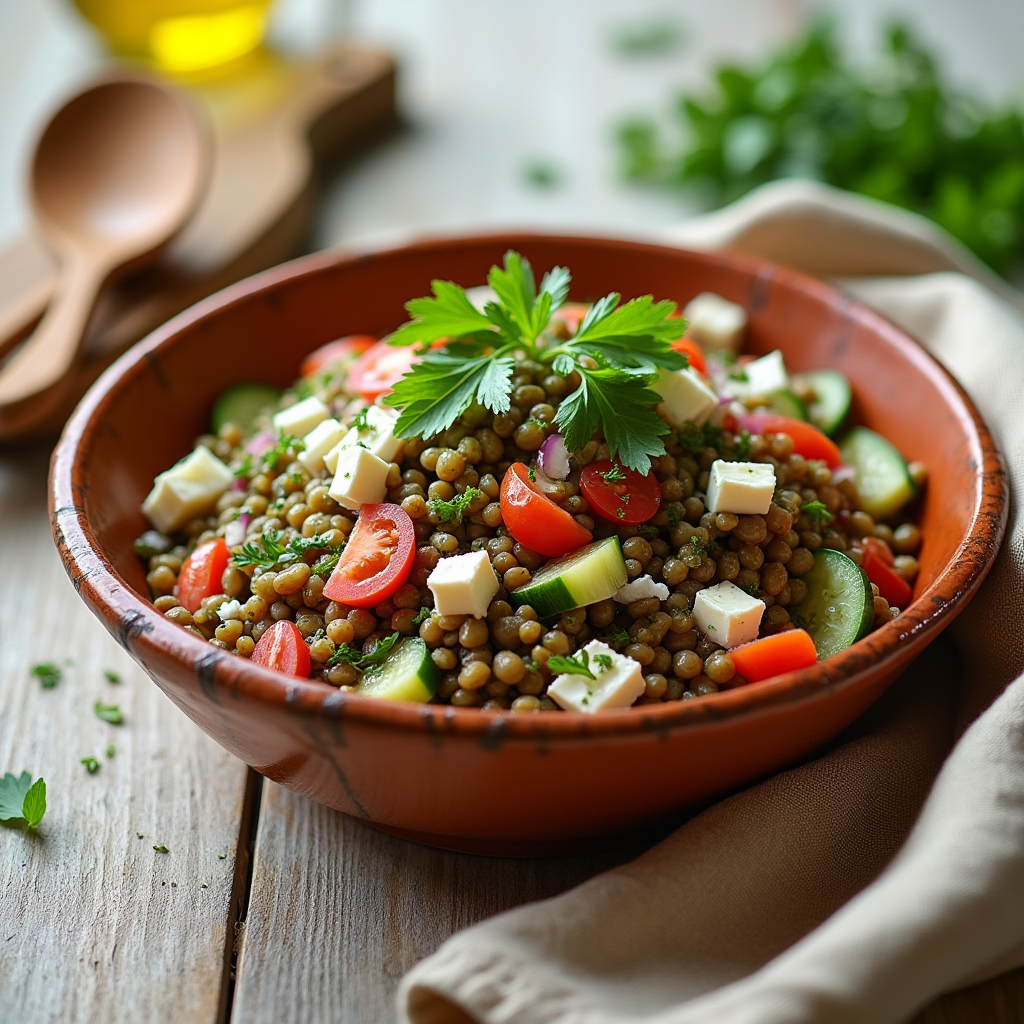 salade de lentilles et feta