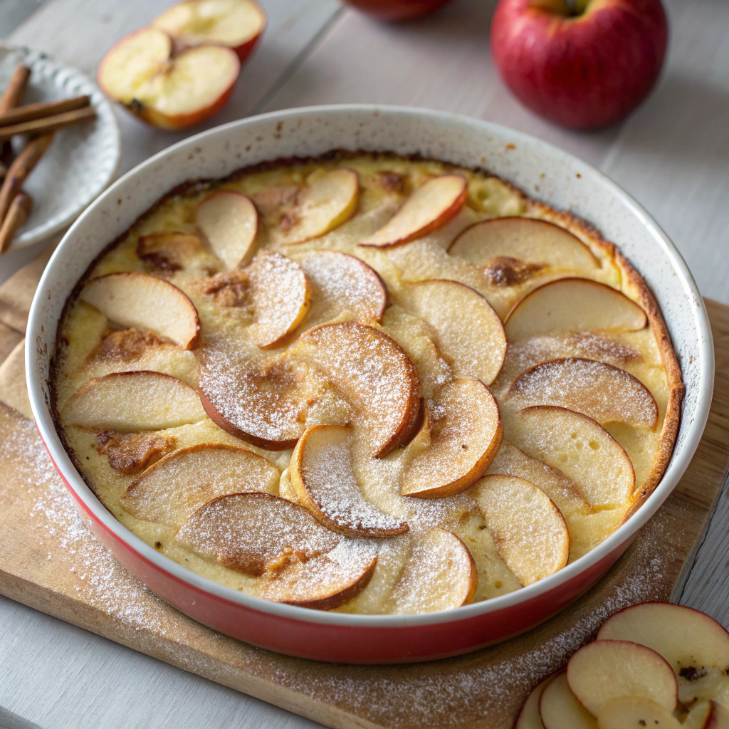 Clafoutis à la pomme et cannelle